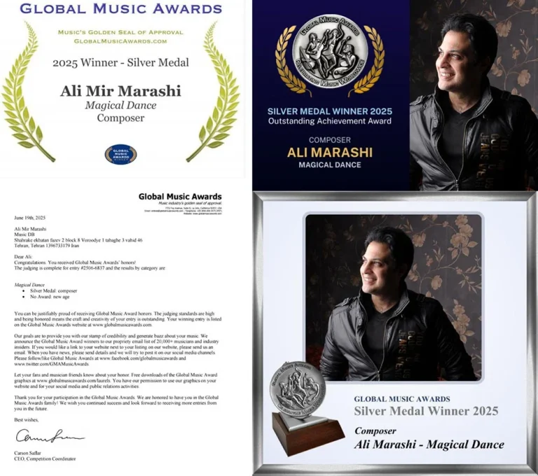 🎶 علی مرعشی؛ افتخار موسیقی ایران در جشنواره جهانی Global Music Awards