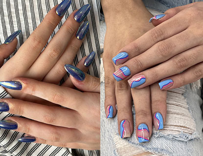 کاشن ناخن در سالن زیبایی فرنچ سفید